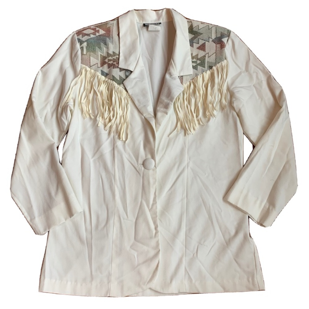 Hot Stuff Western Southwest Print Fringe Blazer - Picture 15 of 15